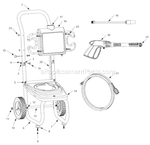 Page A Diagram and Parts List for PW1549V2LE  Campbell Hausfeld Pressure Washer